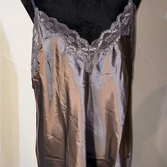 BOUX Apparel BUNDLE (2) Women’s Amelia Satin Chemise Charcoal USA-14 / UK-18 - Picture 4 of 12